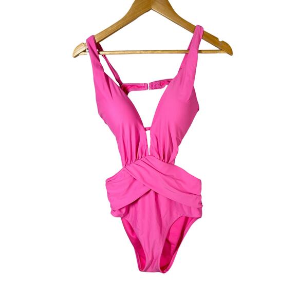 BAR III Draped Monokini Swimsuit Size XL Candy KISS - Picture 3 of 4